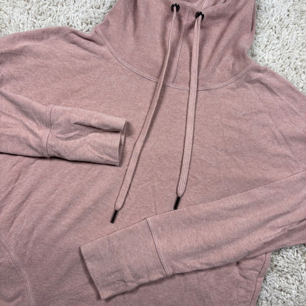 Sweaty Betty Simhasana Sweatshirt Womens S Pink Funnel Neck Wrap Hem